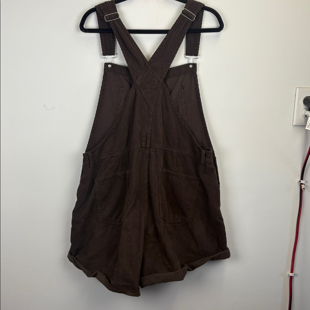 Free People Ziggy Corduroy Shortalls Overalls Brown One Piece Size XL - Picture 6 of 9